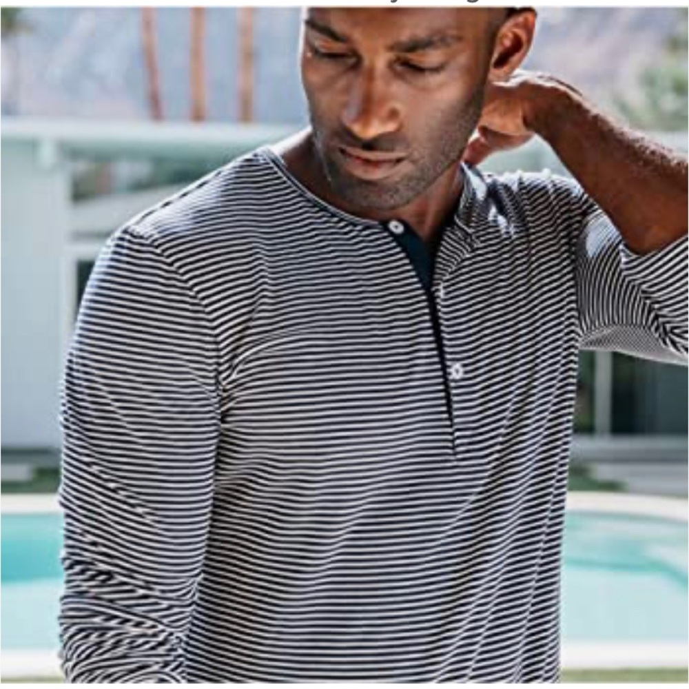 Mizzen + Main Men’s Casual Henley Long Sleeve